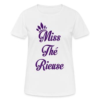 Miss Laughing Tea - Women's Breathable T-Shirt - white - Front - AI Model Female 172 dark (172cm)