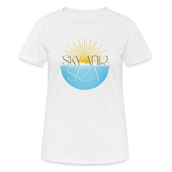 Sky and Sea - T-shirt respirant Femme - blanc - Devant - AI Model Female 172 dark (172cm)