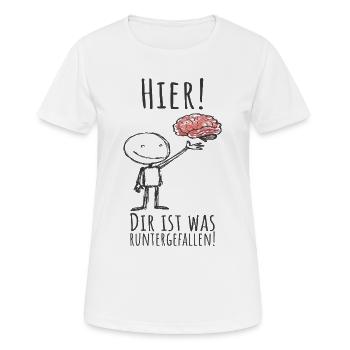 Quelque chose s’est effondré pour vous - cerveau - en disant - T-shirt respirant Femme - blanc - Devant - AI Model Female 172 dark (172cm)
