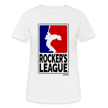 Rockers League, schwarz - Frauen T-Shirt atmungsaktiv - Weiß - Vorne - AI Model Female 172 dark (172cm)
