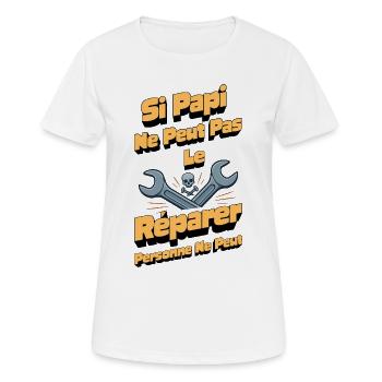 Grandpa Repairs Any Humorous Gift - Women's Breathable T-Shirt - white - Front - AI Model Female 172 dark (172cm)