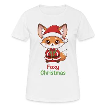 Foxy Christmas Gift Fox - Frauen T-Shirt atmungsaktiv - Weiß - Vorne - AI Model Female 172 dark (172cm)