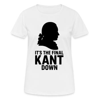 final kant down - Frauen T-Shirt atmungsaktiv - Weiß - Vorne - AI Model Female 172 dark (172cm)