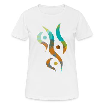 Yoga design_31 - Women's Breathable T-Shirt - white - Front - AI Model Female 172 dark (172cm)