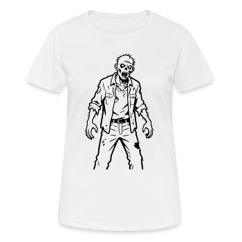 Zombie - Women's Breathable T-Shirt - white - Front - AI Model Female 172 dark (172cm)
