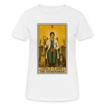 Tierarzt | Tiere Beruf Tarot - Frauen T-Shirt atmungsaktiv - Weiß - Vorne - AI Model Female 172 dark (172cm)