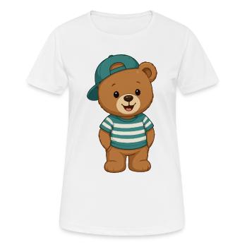 Cuddly Bear Teddy Bear - Women's Breathable T-Shirt - white - Front - AI Model Female 172 dark (172cm)