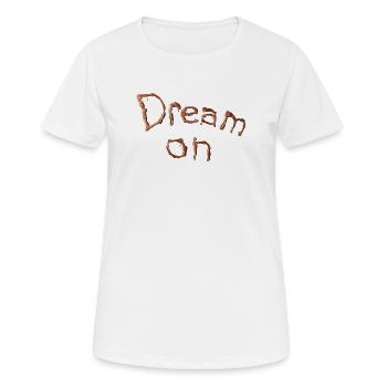 Dream on Copper Artwork - Women's Breathable T-Shirt - white - Front - AI Model Female 172 dark (172cm)