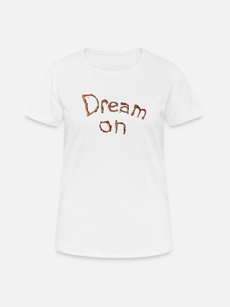 Dream on Copper Artwork - Women's Breathable T-Shirt - white