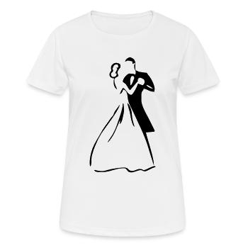 couple - T-shirt respirant Femme - blanc - Devant - AI Model Female 172 dark (172cm)