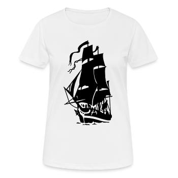 Segelschiff - Frauen T-Shirt atmungsaktiv - Weiß - Vorne - AI Model Female 172 dark (172cm)