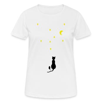 Cat & Mouse - T-shirt respirant Femme - blanc - Devant - AI Model Female 172 dark (172cm)