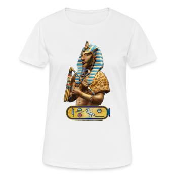 Akhenaton - Pharaon d'Egypte - T-shirt respirant Femme - blanc - Devant - AI Model Female 172 dark (172cm)