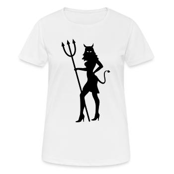 devil - Women's Breathable T-Shirt - white - Front - AI Model Female 172 dark (172cm)
