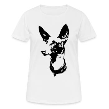 Tête de podenco - T-shirt respirant Femme - blanc - Devant - AI Model Female 172 dark (172cm)