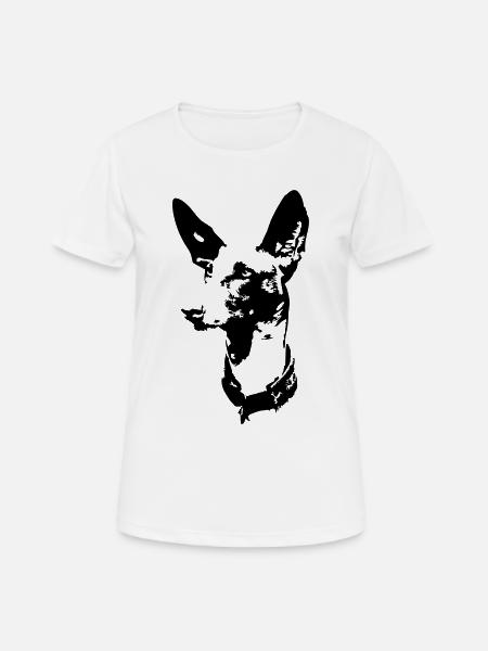 Podenco head - Women's Breathable T-Shirt - white