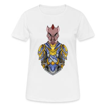 Ritter Wildschein cool Schwein - Frauen T-Shirt atmungsaktiv - Weiß - Vorne - AI Model Female 172 dark (172cm)