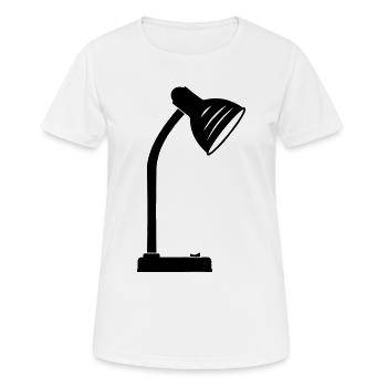 Lampes d’éclairage lampe de bureau - T-shirt respirant Femme - blanc - Devant - AI Model Female 172 dark (172cm)