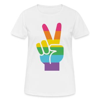 Mois de la fierté LGBT - LGBT Pride - T-shirt respirant Femme - blanc - Devant - AI Model Female 172 dark (172cm)