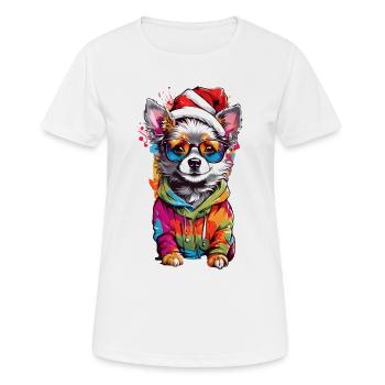 Chien mignon - T-shirt respirant Femme - blanc - Devant - AI Model Female 172 dark (172cm)