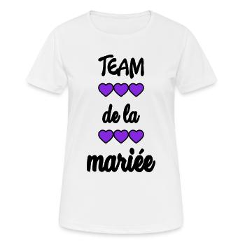 ZUKÜNFTIGE BRAUT. Junggesellinnenabschied. HOCHZEIT. MANNSCHAFT. TEAM BRIDAL - Frauen T-Shirt atmungsaktiv - Weiß - Vorne - AI Model Female 172 dark (172cm)