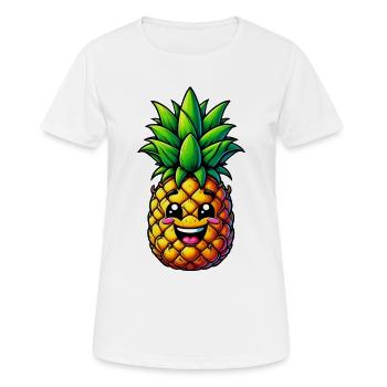 Ananas - Frauen T-Shirt atmungsaktiv - Weiß - Vorne - AI Model Female 172 dark (172cm)