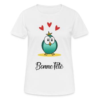 DAD. FATHER'S DAY. HAPPY FATHER'S DAY. HAPPY BIRTHDAY. - Women's Breathable T-Shirt - white - Front - AI Model Female 172 dark (172cm)