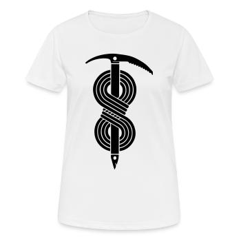 Eispickel Seil - Frauen T-Shirt atmungsaktiv - Weiß - Vorne - AI Model Female 172 dark (172cm)