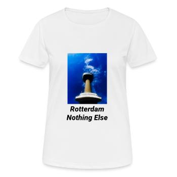 Conception de la tour satellite Rotterdam View - T-shirt respirant Femme - blanc - Devant - AI Model Female 172 dark (172cm)
