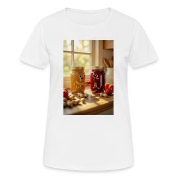 Jars de Confiture Amusants et Chaleureux - T-shirt respirant Femme - blanc - Devant - AI Model Female 172 dark (172cm)