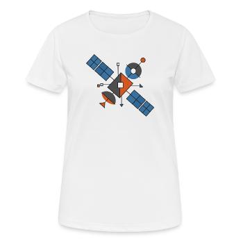Satellites géométriques futuristes - T-shirt respirant Femme - blanc - Devant - AI Model Female 172 dark (172cm)