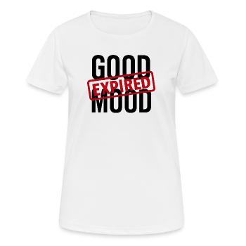 BONNE HUMEUR EXPIRÉE - T-shirt respirant Femme - blanc - Devant - AI Model Female 172 dark (172cm)