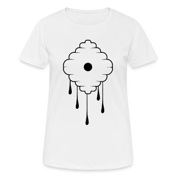 Nid d’abeille - T-shirt respirant Femme - blanc - Devant - AI Model Female 172 dark (172cm)
