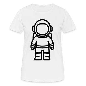 astronaute - T-shirt respirant Femme - blanc - Devant - AI Model Female 172 dark (172cm)