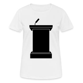 Étape du podium - T-shirt respirant Femme - blanc - Devant - AI Model Female 172 dark (172cm)