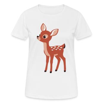 Style minimaliste curieux et curieux - T-shirt respirant Femme - blanc - Devant - AI Model Female 172 dark (172cm)