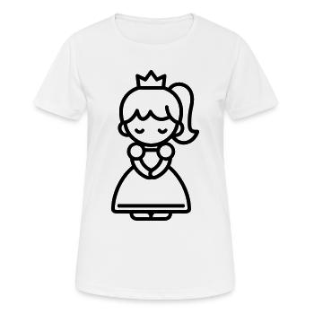 princesse - T-shirt respirant Femme - blanc - Devant - AI Model Female 172 dark (172cm)