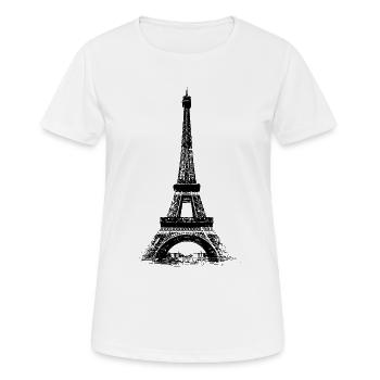Tour Eiffel - T-shirt respirant Femme - blanc - Devant - AI Model Female 172 dark (172cm)