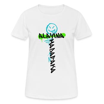 MADAFAKA - T-shirt respirant Femme - blanc - Devant - AI Model Female 172 dark (172cm)