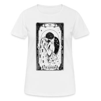 The Lovers – The Kiss Gothic Tarot Card - Women's Breathable T-Shirt - white - Front - AI Model Female 172 dark (172cm)