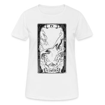 The Emperor – The Creation of Adam Tarot Card - T-shirt respirant Femme - blanc - Devant - AI Model Female 172 dark (172cm)