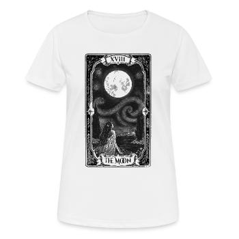 The Moon – The Starry Night Gothic Tarot Card - Women's Breathable T-Shirt - white - Front - AI Model Female 172 dark (172cm)