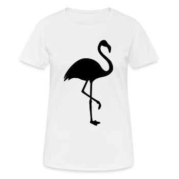 Flamingo Silhouette Trend - Frauen T-Shirt atmungsaktiv - Weiß - Vorne - AI Model Female 172 dark (172cm)