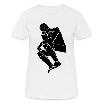 The thinker of triangles and squares - Women's Breathable T-Shirt - white - Front - AI Model Female 172 dark (172cm)