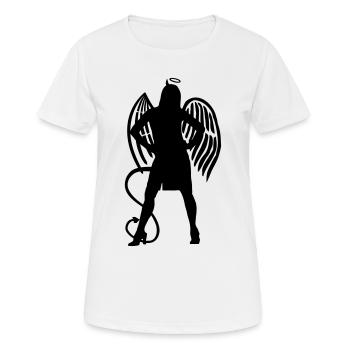Angel Devil - Women's Breathable T-Shirt - white - Front - AI Model Female 172 dark (172cm)