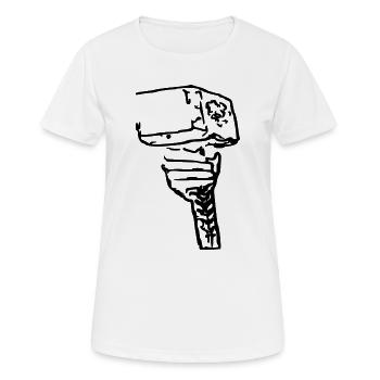 Thors Hammer - T-shirt respirant Femme - blanc - Devant - AI Model Female 172 dark (172cm)