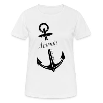 Amrum - Frauen T-Shirt atmungsaktiv - Weiß - Vorne - AI Model Female 172 dark (172cm)