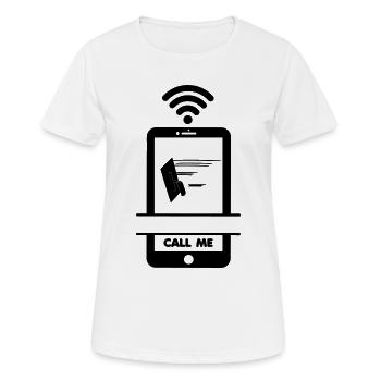 Appelez-moi plâtrier de téléphone - T-shirt respirant Femme - blanc - Devant - AI Model Female 172 dark (172cm)
