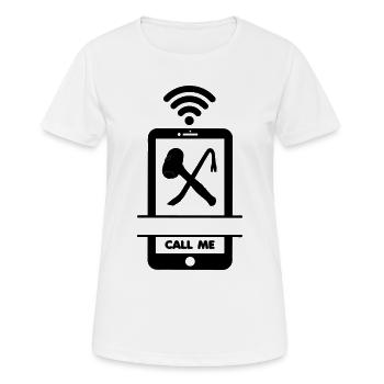 Appelez-moi téléphone le démolisseur - T-shirt respirant Femme - blanc - Devant - AI Model Female 172 dark (172cm)