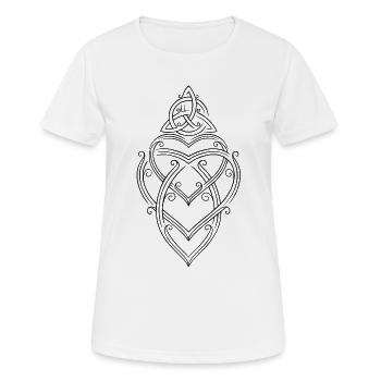Mutterknoten Trinity Symbol Triqueta Triquetra - Frauen T-Shirt atmungsaktiv - Weiß - Vorne - AI Model Female 172 dark (172cm)